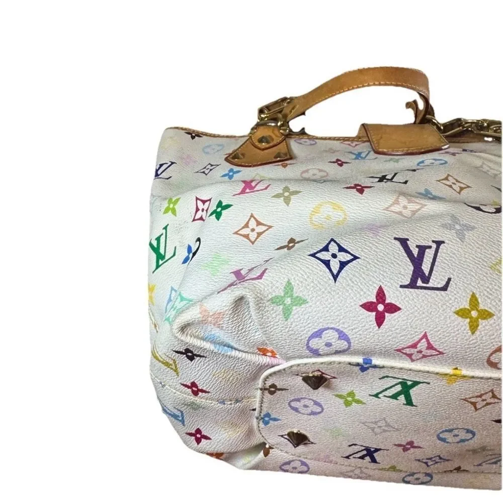 Louis Vuitton Murakami 33 Color Coated Canvas Multicolor LV Anne Shoulder Bag MM